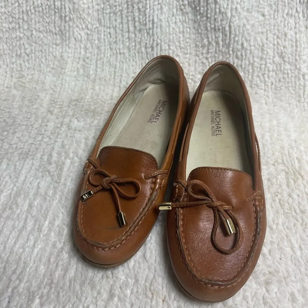 Michael Michael Kors Tan Leather Loafers SZ8M